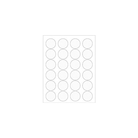Bubblefast 1 5/8'' Clear Circle Laser Labels-24 Labels per Sheet BFLL231CL