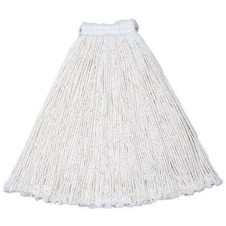 Rubbermaid Commercial 1 in Cut-End Wet Mop, White, Cotton, PK12, FGV11800WH00 FGV11800WH00