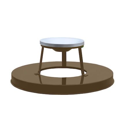 Witt Industries Brown Outdoor, Metal Ash Top M3601-ATL-BN