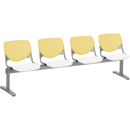 Kfi Kool Beam Seat Beam Seating, 95 in W 22" L 31" H, Polypropylene Seat 2300BEAM4-BP12-SP08