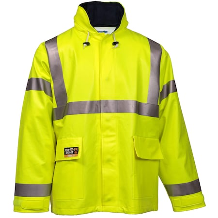 Tingley Hi-Viz Ylw Quad-Hazard Arc Flash And Flash Fire-Resistant Jacket,  J44122.XL