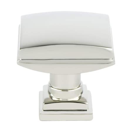 Berenson 1.25 in. dia. Tailored Traditional Knob with Polished Nickel 1274-1014-P