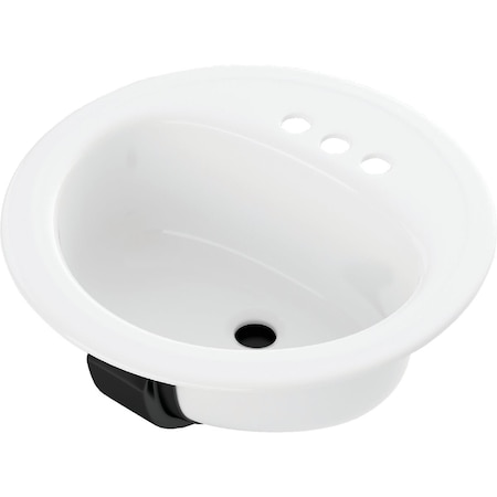 Bootz Laurel Round Drop-In Bathroom Sink in Wht 021-2435-00