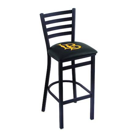 Holland Bar Stool Co 30" Blk Wrnkl Long Beach State Univ Station Bar Stool, Ladder Back L00430LBStUn