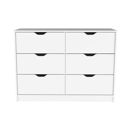 Homeroots 42" White Four Drawer Dresser 524959