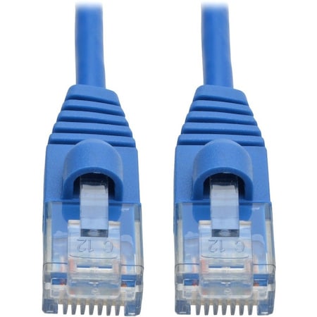 Eaton Tripp Lite Series Cat6a 10G Snagless Molded Slim UTP Ethernet Cable RJ45 M/M, Blue, 3 ft. 0.91m N261-S03-BL