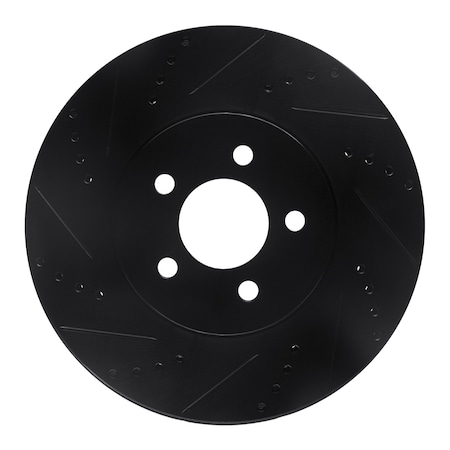 Dynamic Friction Co DFC Brake Rotor - Drilled and Slotted - Black 633-54036L