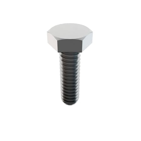 Zoro Select Not Graded, 1/4"-20 Hex Head Cap Screw, Plain Stainless Steel, 7/8 in L, 10 PK MS35307-307D