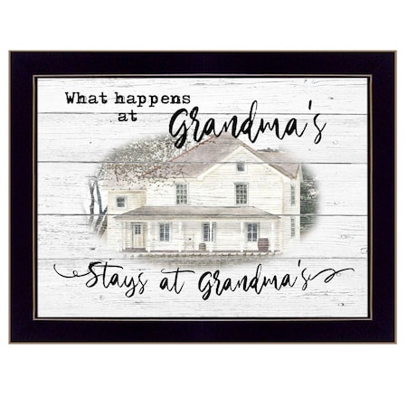 Homeroots Stays at Grandmas 1 Black Framed Print Wall Art 415836