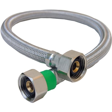 Westlake Pipe & Fittings 1/2'' IPSx1/2'' IPSx16'' L Braided SS Flex Line Faucet Connector 10-0417