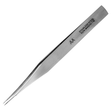 Multicomp Pro Tweezers, Fine, Straight, Pointed, 5.04in. Overall Length, Stainless Steel MP012549
