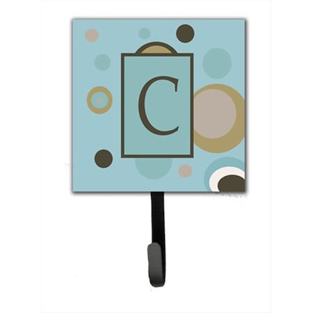 Carolines Treasures Letter C Initial Monogram - Blue Dots Leash Holder Or Key Hook CJ1013-CSH4