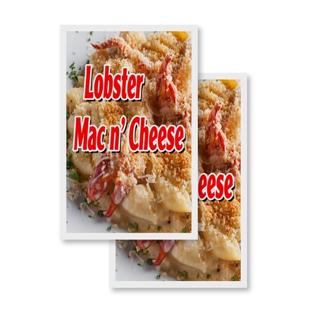 Signmission Lobster Mac N' Cheese, Vinyl Decals Only 24 Inch x 36 Inch, Vinyl Decal, 2PK DSB-2436-2PACK-Lobster Mac N' Cheese