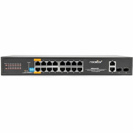 Rocstor SOLIDCONNECT SC20 16-PORT POE+ GIGABIT U Y10S007-B1