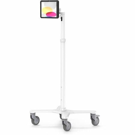 Compulocks iPad 10th-11th A16 Gen PowerMove Medical Rolling Cart Extended Black MCRSTDEXWPMIP109