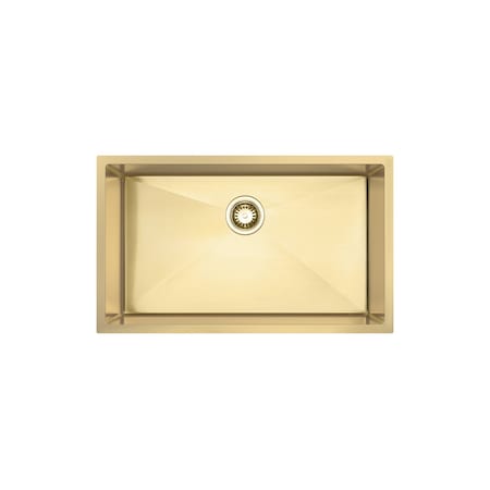 Homeroots 10in X 30in Gold Stainless Steel Undermount Kitchen Sink 719950
