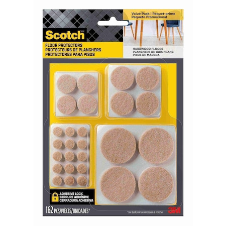 Scotch Scotch Felt Pads Value Pack, SP845NA, PK24 SP845NA