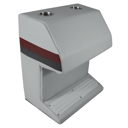 Horizon Mfg Premium Series Pontoon Captain, Steering Stand Gray/Red/Charcoal 3005-ABEC