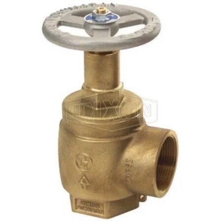 Dixon Hose Valve, 2-1/2 in Nominal, FNPT End Style, Brass Body, Hand wheel Actuator AVF250