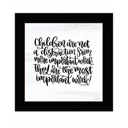 Homeroots The Most Important Work 1 Black Framed Print Wall Art 416121