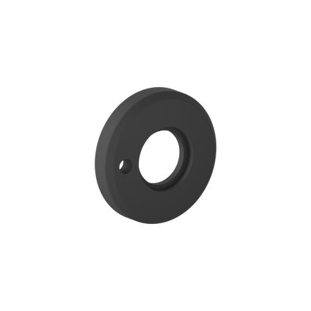 Baldwin Baldwin 2in Round Bevel Privacy Rose Pair Satin Black Finish R059190PV