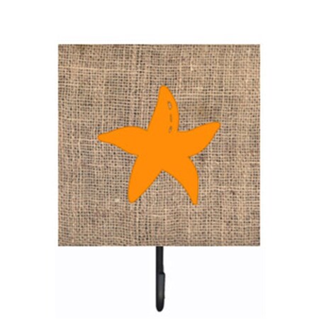 Carolines Treasures Starfish Burlap And Orange Leash Or Key Holder BB1100-BL-OR-SH4