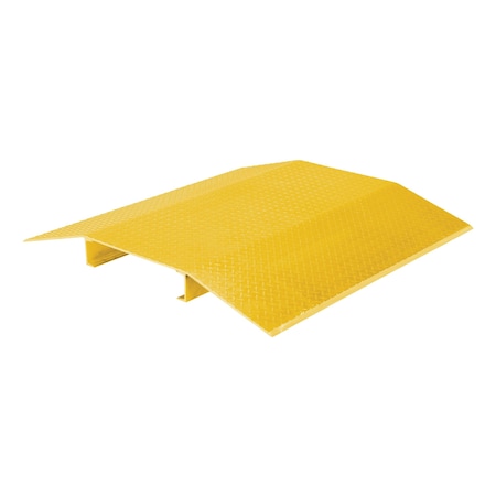 Vestil Fabricated Aluminum Hose and Cable Crossovers 48 In. x 48 In. 2000 Lb. Capacity Yellow FHCR-48-48-16-4H-YL