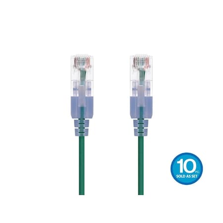 Monoprice SlimRun Cat6A Ethernet Patch Cable - Snagless RJ45_ UTP_ Pure Bare Cop 29441