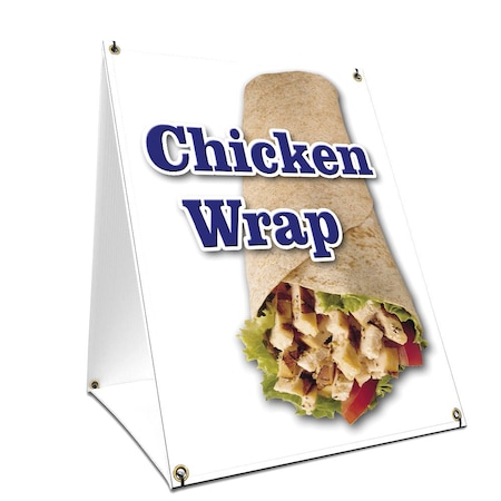Signmission Chicken Wrap, 36 Inch x 24 Inch A-frame Yard Sign, Plastic Sign SBC-2436-Chicken Wrap
