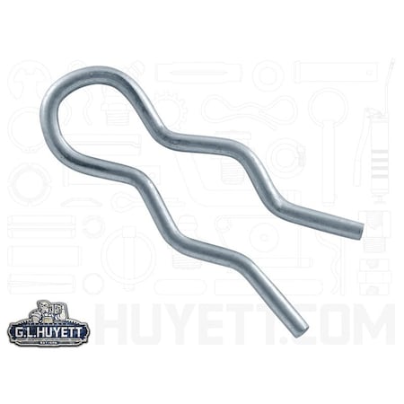 Huyett Hair Pin, Zinc Plated Spring Steel, 0.035 in Wire Dia x 0.625 in Length BPXZ-411