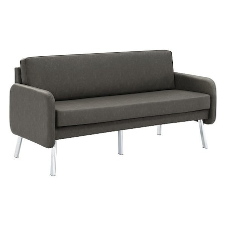 Office Star Products Sofa, SmokeFauxLeather500lbCapUnassembled SL5603-PD52
