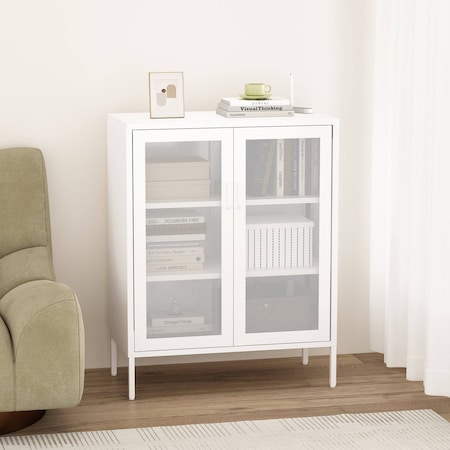 Manhattan Comfort Amelia 31.5in Accent Cabinet in White AF008-WH