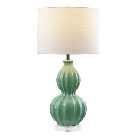 Jonathan Y Faye 28" Glass LED Table Lamp, Seafoam Green JYL5015A
