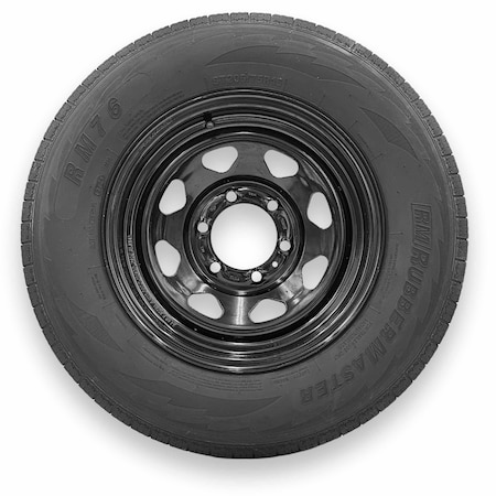 Rubbermaster - Steel Master ST205/75R15 8 Ply 6 On 5.5 Bolt, Black Wheel Assemblies 599339BLK