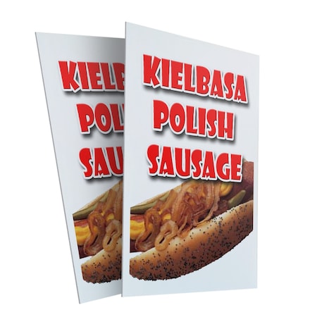 Signmission Kielbasa Polish Sausage, Plastic Signs Only 24 Inch x 36 Inch, Corrugated Plastic, 2PK CSB-2436-2PACK-Kielbasa Polish Sausage