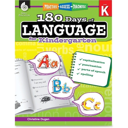 Shell Education 180 Days of Language for Kindergarten 51172