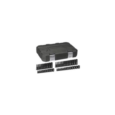 Gearwrench 1/4" Drive Standard and Deep Impact Socket Set, SAE, Metric, 48 pcs 84902
