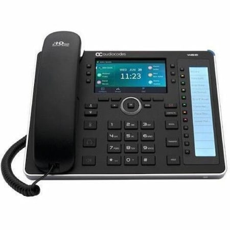 Audiocodes SFB 445HD IP-Phone PoE GbE black with integrated BT and Wi-Fi and an external power supply black UC445HDEPSG-DBW
