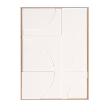 Homeroots Modern Geo Shapes Brown Shadowbox Wall Art 653972