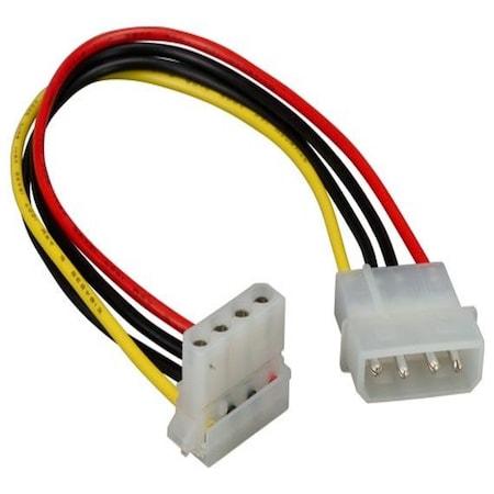 Sanoxy 8in 5.25 Male to 5.25 Right Angle Female Internal Power Extension Cable SNX-CBL-LDR-PC104-0208