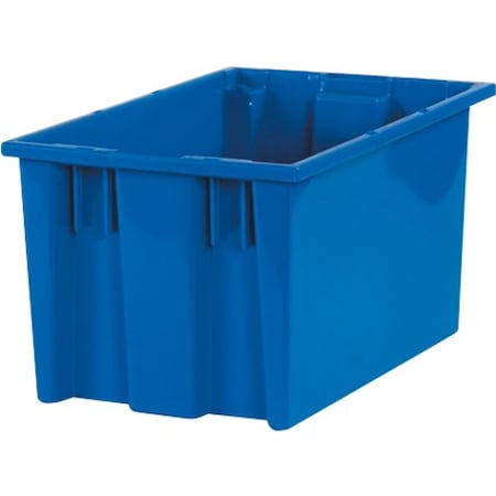 Partners Brand Stack & Nest Storage Bin, Plastic, Blue, 6 PK BINS110