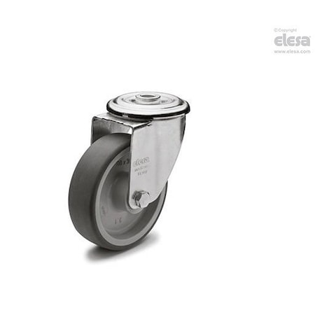 Elesa 452701 Castors steel bracket, Thermoplastic rubber coating plate bracket and centre 452701
