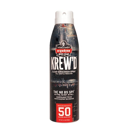 Krewd Sunscreen Spray, 5.5 oz Nominal, Spray Form, 6353 16633