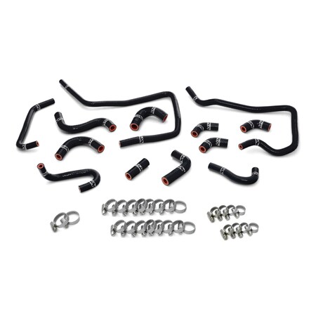 Hps Performance High Temp Reinforced Silicone Ancillary Coolant Hose Kit, Black,  57-1805-BLK