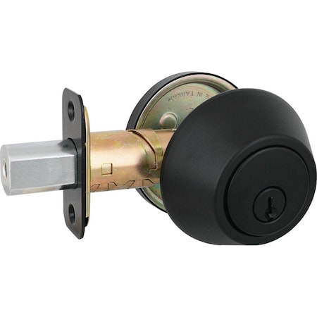 Steel Pro Matte Black Single Cylinder Deadbolt DB9X91