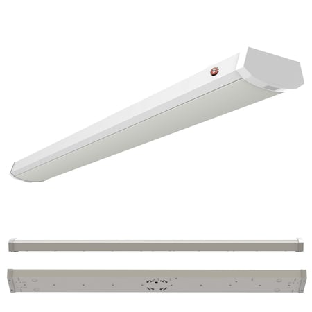 Bulbrite 4 ft. 3000K LED Dimmable Wraparound Light W/ Battery Backup (120-277v), 5300lm, White 773506