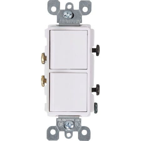 Leviton Single Pole White 15A Duplex Switch R62-5634-WS