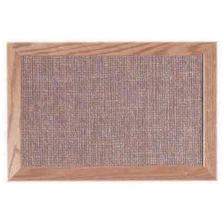 Aarco Designer Fabric Bulletin Board w/ an Oak Frame, Frame: Clear Lacquer, Board: Pumice 12''Hx18''W OF1218022