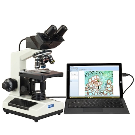 Amscope 40X-1000X 3MP Digital Integrated Microscope with Halogen Illumination MD827C30