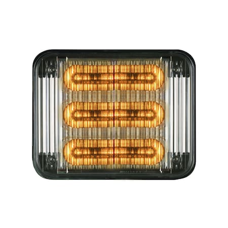 Code 3 LED PrizmIi, Clear Lens, Amber, REF12, 7"X9" 7912CA-75